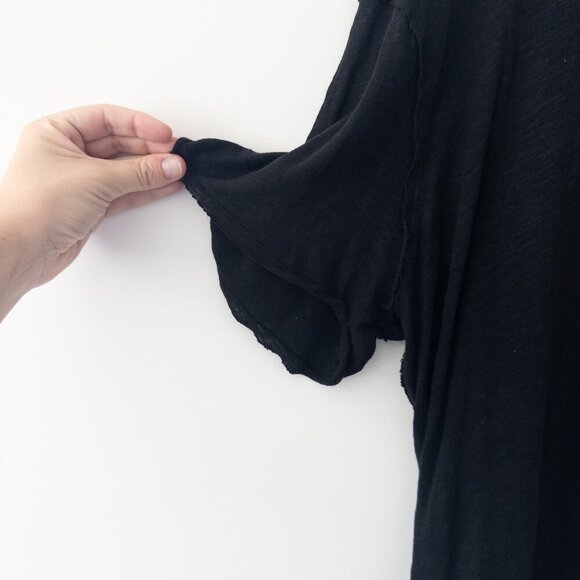 Free People We the Free All I Need Linen & Cotton Tee Oversized, Size M - Picture 9 of 11